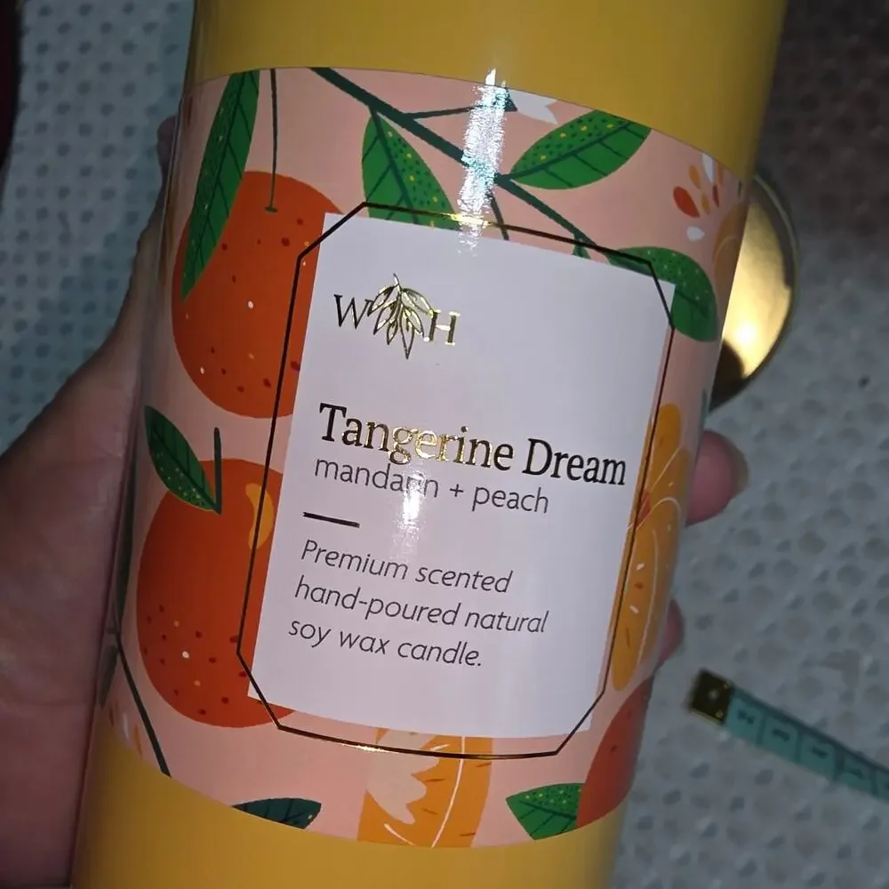 LE CHANDRELL NEW TANGERINE DREAM SCENT CANDLE NATURAL SOY